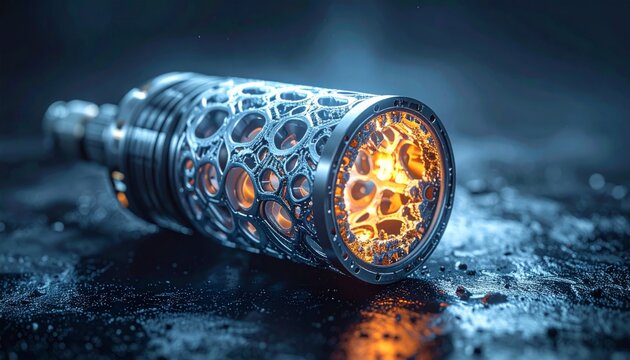 Intricate Microfluidic Device with Glowing Channels