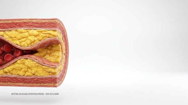 Blocked Artery Side Cross Section Medical Banner Render