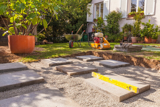 Foundation for a garden shed