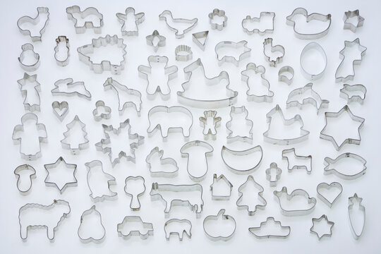 Cookie cutters, elevated view