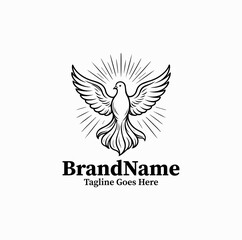 Fototapeta premium Holy Spirit Dove Church Logo