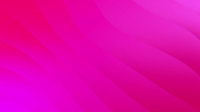 Vibrant pink gradient background with flowing curves and wavy lines.