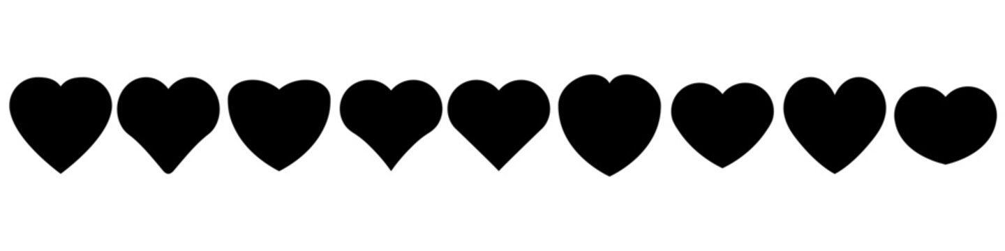 Heart icon vector set. love illustration sign collection. romance symbol. Valentine logo design/ For web and app.