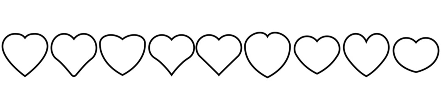 Heart icon vector set. love illustration sign collection. romance symbol. Valentine logo design/ For web and app.