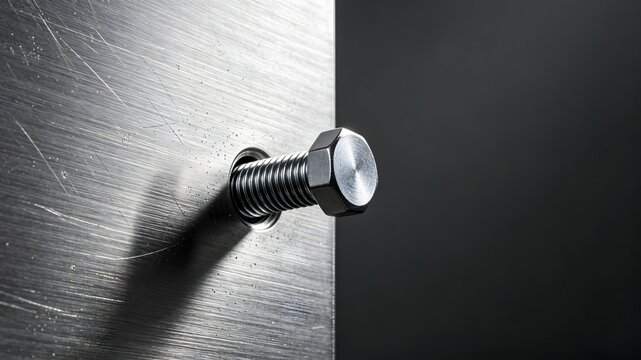 High-end industrial engineering concept with precise metallic hardware