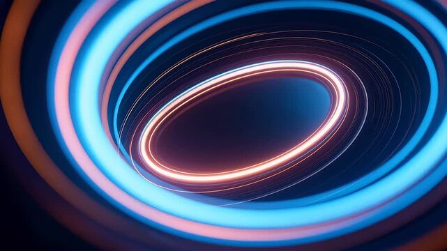 Abstract glowing spiral lines