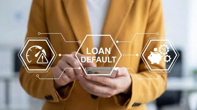 Concept of loan default. Past due. Bad credit. new concept