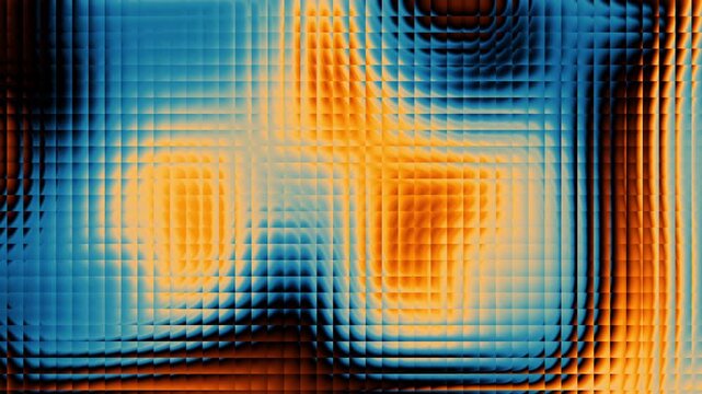 Color wave on ribbed glass. Colorful gradient on redded refractive squares. Loop video