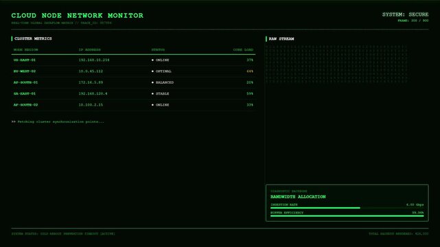 Enterprise Infrastructure Dev Ops Monitor Screen Showing Critical Hardware Memory Leak Overflow Warning Text Logs On Futuristic Terminal UI.