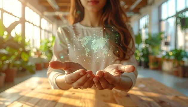 柔らかなオフィスでデータを可視化する手