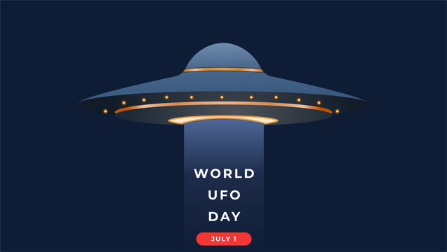 World UFO day flyer illustration