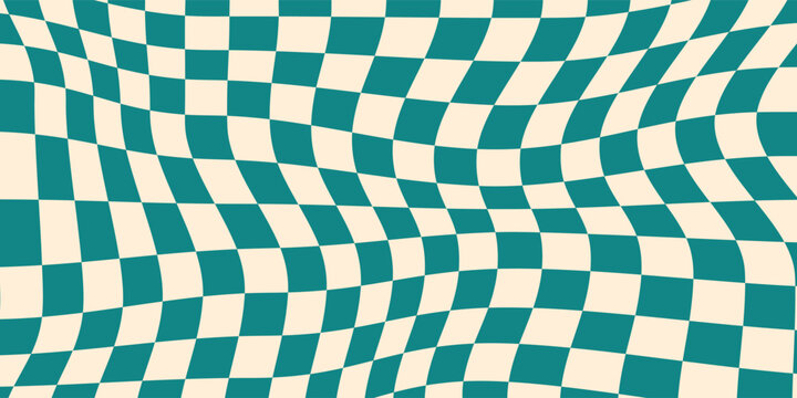 Retro Groovy Wavy Psychedelic Checkerboard Check Y2K 90s Phone Case Background Stationary Fashion Textile Repeat Pattern