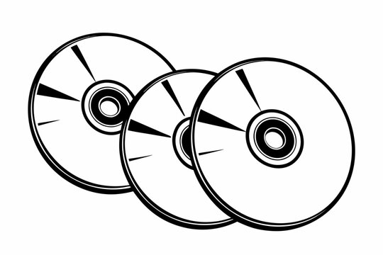 Three cd discs stacked together in a graphic design