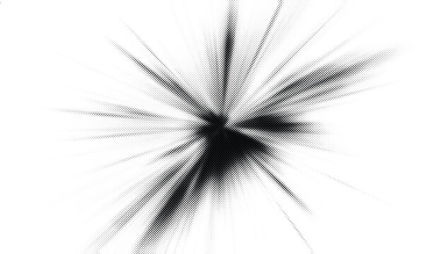 Abstract explosion pattern of dots and lines