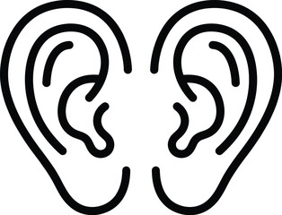 Obraz premium Human ear anatomy illustration for medical education and health website design