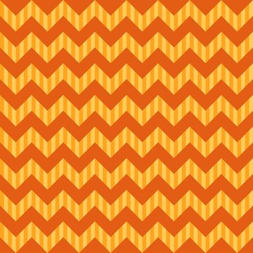 Seamless orange and yellow chevron pattern background