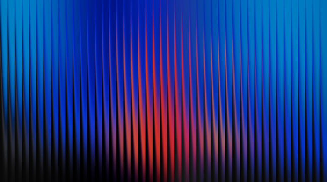 Vertical parallel lines pattern with gradient blue and red color transition background