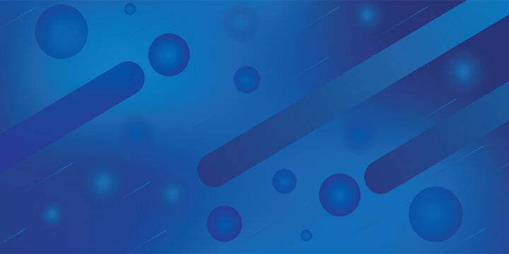 Abstract Blue Geometric Background With Spheres And Diagonal Lines For Technology And Design