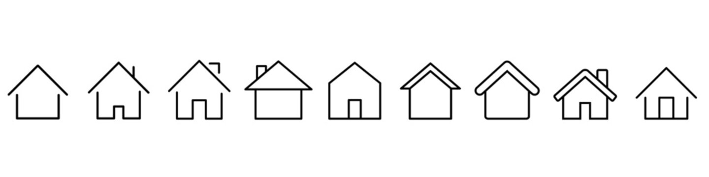 Home icon vector set. Home page  Illustration sign collection. Homepage symbol. Main page logo.