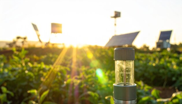 Refractometer Measuring Sugar Content in Field