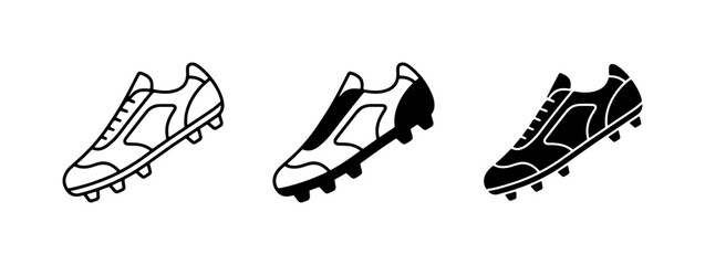 Soccer Cleats Icons, Football Boots Set, Sports Footwear Collection © Asif