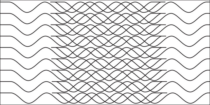 Water waves. Set of wavy zigzag lines. Wave thin line background. Vector zigzag and wavy horizontal underline. Vector illustration