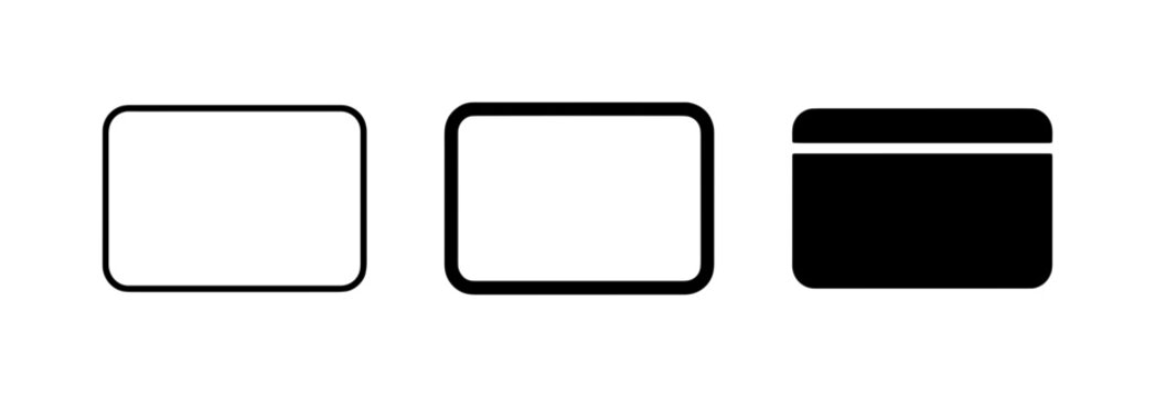 Credit Card Icons, Payment Card Symbols, Financial Transaction Graphics
