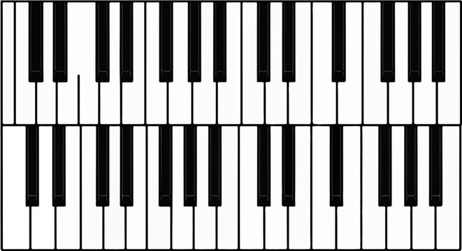 Seamless pattern of piano keys
