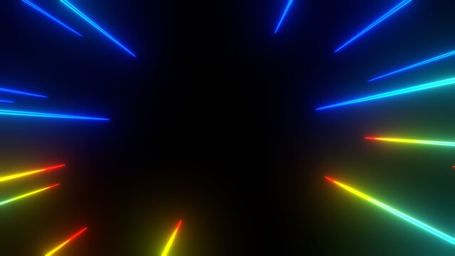 Abstract neon speed lines background with copy space for technology and gaming promo video
