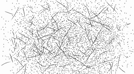 Fototapeta premium Abstract chaotic line and dot pattern background, random scribble texture, modern minimal vector design 