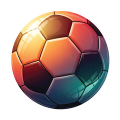 Fototapeta premium Multicolor Soccer Ball Closeup View.