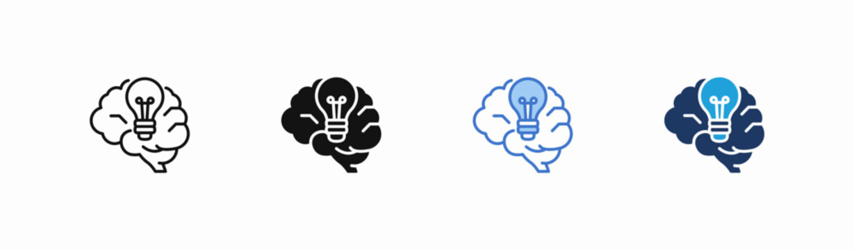 Set of ideate icon collection in multiple style. Icon suitable for web and mobile application