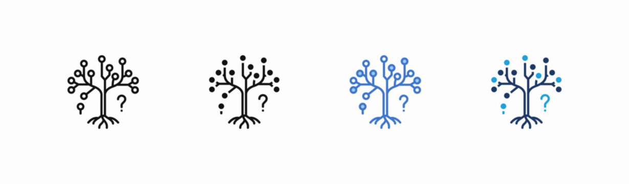 Set of inquire icon collection in multiple style. Icon suitable for web and mobile application