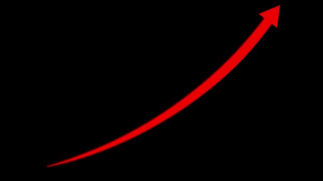 Red Arrow Showing Growth