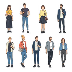 Obraz premium Diverse group of young adults standing 1.