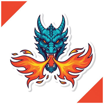 Dragon head with fire breath 1.