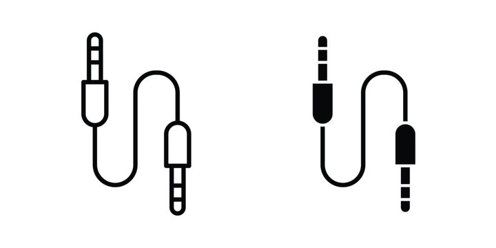 Audio Cable icon symbol Isolated. Vector Illustration.