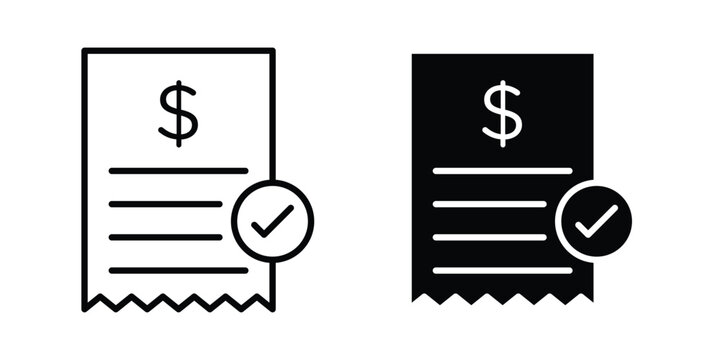 Bill payment icon symbol Isolated. Vector Illustration.