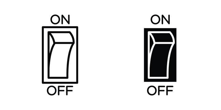 Electric switch icon symbol Isolated. Vector Illustration.
