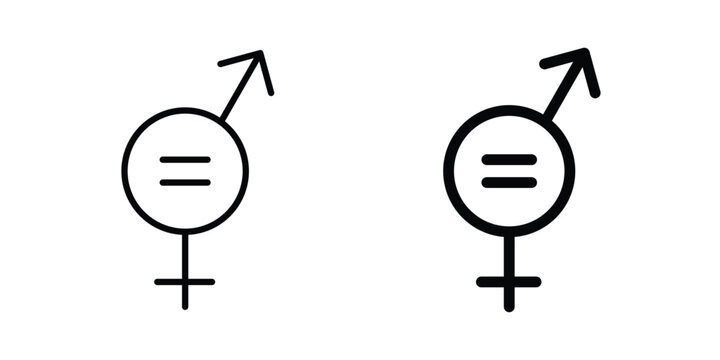 Gender equality icon symbol Isolated. Vector Illustration.