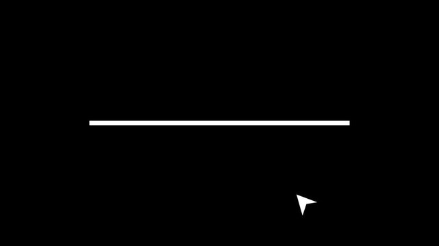 White Line on Black Background: A simple, clean white line graphic set against a stark black background, evoking minimalism and clarity.