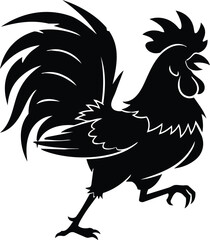 Rooster Silhouette Logo Vector Icon © Md. Robiul islam