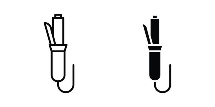Hair curler icon symbol Isolated. Vector Illustration.