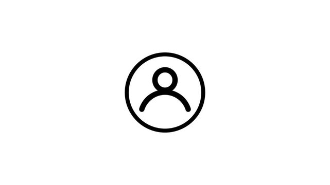 people icon on black background.Communication man profile icon.
