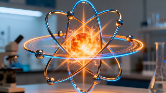 Atomic model in laboratory setting