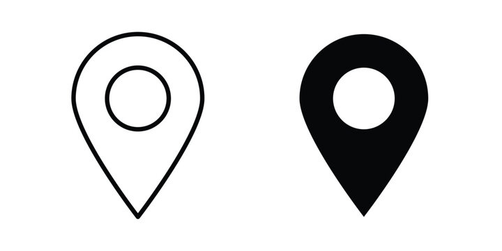 Map marker icon symbol Isolated. Vector Illustration.