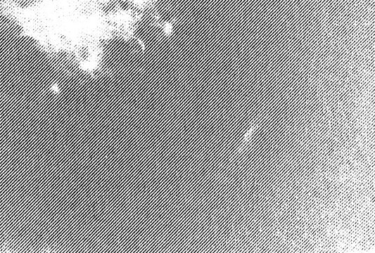 Macro image of halftone-printed clouds in sky, rendered in black dots on a transparent background. Fine lines create a high-contrast diagonal texture.