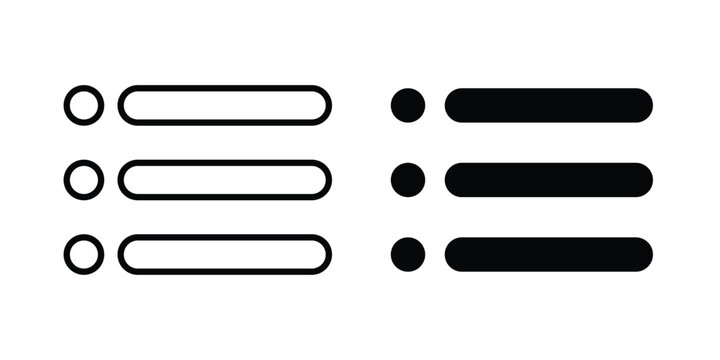 Menu icon symbol Isolated. Vector Illustration.