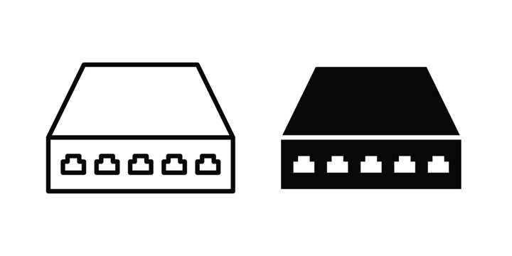 Network switch icon symbol Isolated. Vector Illustration.