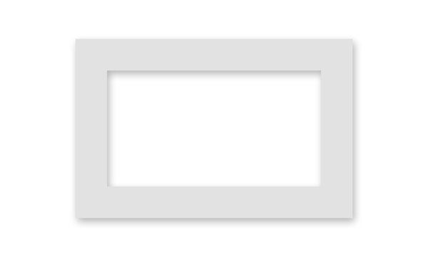 White picture frame matting isolated on transparent background